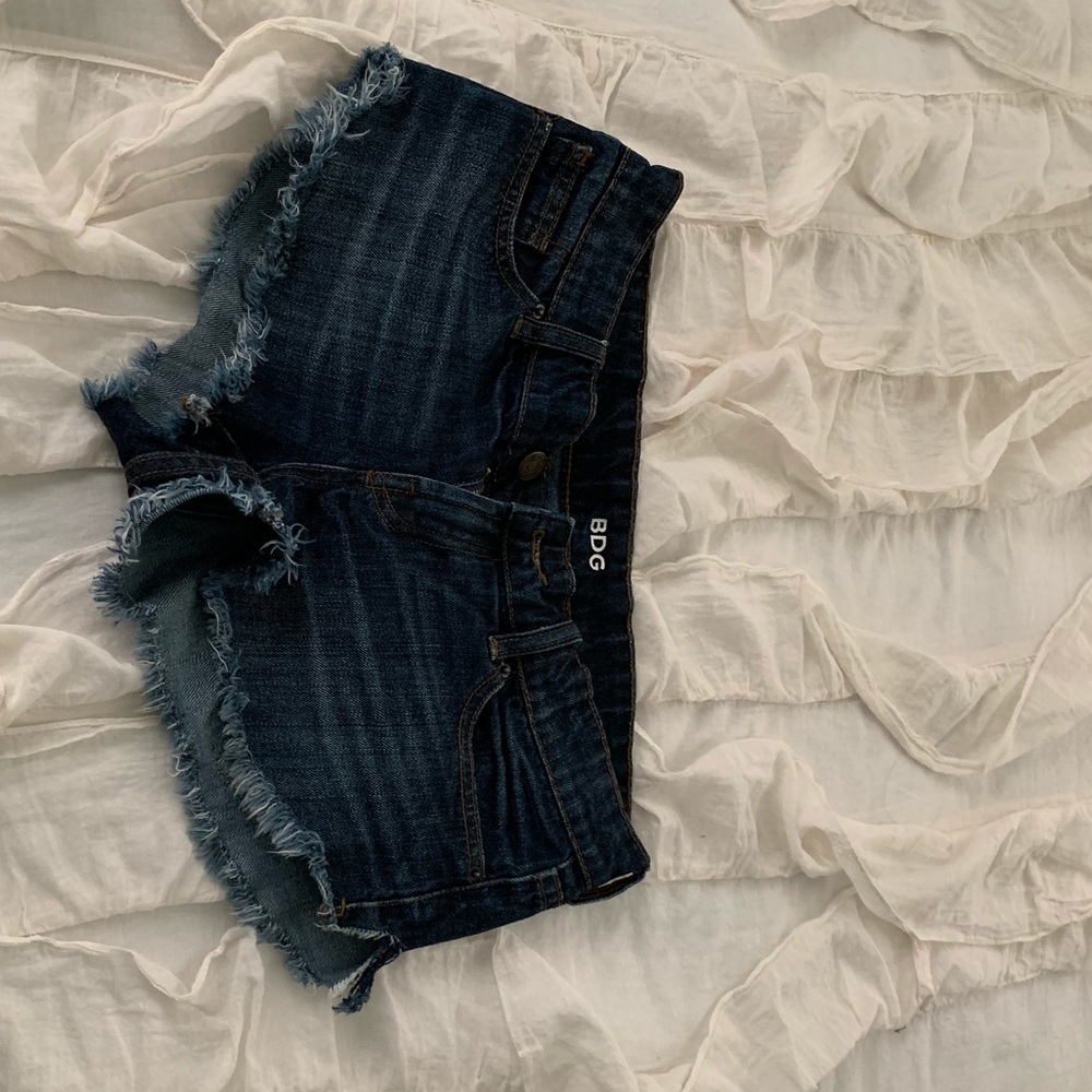 BDG Dark wash jean shorts